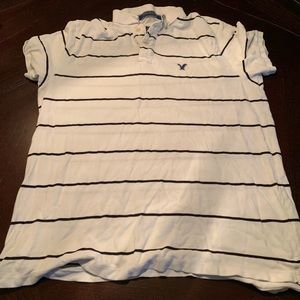 American eagle white polo vintage fit